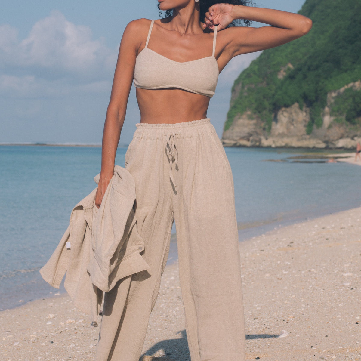 Fluid Twill Pant in Beach Glass